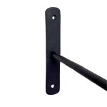 Pat�re potence pour luminaire ou plante droit m�tal noir 30 cm