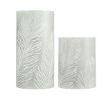 Pauleen 2 bougies cosy feather candle 0, 02w 4lm 2800k pile minuterie cire gris