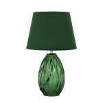 Pauleen lampe a poser crystal love max20w e14 verre / tissu vert 230v