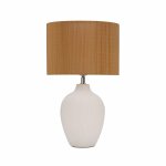Pauleen lampe a pos timber glow max20w e27 bambou / c�ramique beige / blanc 230v