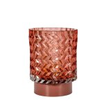 Pauleen lampe a poser sweet glamour e14 15lm 2700k pile min verre / m�tal rose