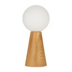 Pauleen lampe a poser woody soul max20w g9 h27, 3cm bois / verre bois 230v
