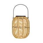 Pauleen sunsh lanterne treasure solaire ip44 1lm 3000k polyrattan beige