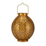 Pauleen sunshine lanterne aura solaire ip44 1lm 3000k m�tal dor�