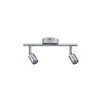 Paulmann - spot réglette 2 lumières carolina chrome - gris Paulmann - spot réglette 2 lumières carolina chrome - gris