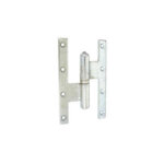 Paumelle picarde grand ecartement bouts carr�s zingu� blanc 160x100mm gauche torbel pge161g1