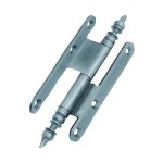 Paumelle � vase rustique coud�e gauche finition acier poli - jean bros - 23arg14601