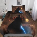 Pcs star wars housse de couette microfibre douce avec fermeture �� glissi��re, the mandalorian housse ...