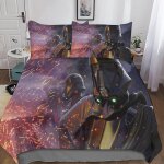 Pcs star wars housse de couette microfibre douce avec fermeture �� glissi��re, the mandalorian housse ...