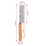 Peigne en acier inoxydable pour chat, brosse a poils de chien, manche en bois, eliminateur de poils d'animaux ...