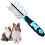 Peigne de chien, peigne pour animaux de compagnie double peigne lat�ral outil de toilettage professionnel ...