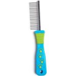 Peigne a d�m�ler les poils d�m�loir simple pour chien 20 x 8 x 3cm - bleu vert - zamibo