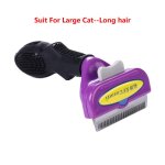 Peigne d'pilation pour chat, brosse de toilettage pour animaux de compagnie, peigne de massage pour ...