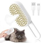 Peigne de toilettage en spray pour animaux de compagnie amlior, epilation flottante a la vapeur, brosse ...