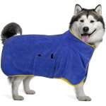 Peignoir pour chien en microfibre - serviette pour grande douche pour chien, accessoire de douche pour ...
