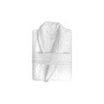 Peignoir en coton 500gr / m2 taille s lagune blanc, par soleil d'ocre