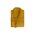 Peignoir en coton 500gr / m2 taille s lagune moutarde, par soleil d'ocre