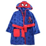 Peignoir robe de chambre enfant spiderman bleu polaire (taille 7 - 8 ans, couleur bleu)