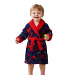 Peignoir robe de chambre polaire spiderman gar�on 2 ans (taille 2 ans, couleur bleu)