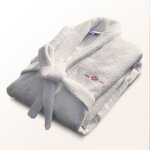 Peignoir le temps d�un bain taille s 100% coton 500 g / m col ch�le ecru