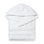 Peignoir unisexe en coton blanc teddy