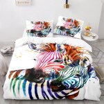 Peinture de cheval housse de couette x enfant x cm avec taies d'oreiller x cm polyester - coton housse ...