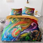 Peinture �� l'huile moderne parure housse de couette doux confortable microfibre parure de lit enfant ...