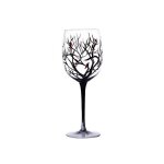 Peinture a la main motif d'arbre quatre saisons verre a vin coupe a champagne gobelet - hiver