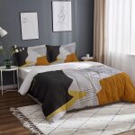 Peinture marron noir housse de couette d imprim�, motif irr�gulier x cmsets housse de couette enfant, ...