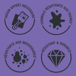 Peinture violette r�sistante a l'eau pour fa�ence de cuisine, finition brillante - baboushka 750ml