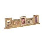 P�le - m�le multivues � poser 5 photos en bois de manguier 94. 5 x 23 cm