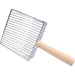 Pelle a litire, mtal pelle litiere avec manche en bois tamis en acier inoxydable a espacement de 7 ...