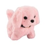 Peluche interactive pour chien, jouet electronique pour chiot qui marche, aboie et remue la queue, rose ...