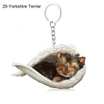 Pendentif ange endormi pour chien et chat, porte - cls pour animaux de compagnie, porte - cls pour ...