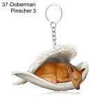 Pendentif ange endormi pour chien et chat, porte - cls pour animaux de compagnie, porte - cls pour ...