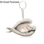 Pendentif ange endormi pour chien et chat, porte - cls pour animaux de compagnie, porte - cls pour ...