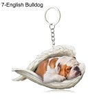 Pendentif ange endormi pour chien et chat, porte - cls pour animaux de compagnie, porte - cls pour ...