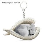 Pendentif ange endormi pour chien et chat, porte - cls pour animaux de compagnie, porte - cls pour ...