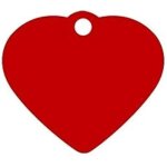 Pendentif pour chien - trixie - coeur en aluminium rouge - gravure personnalis�e - 2, 5 x 2 cm - 1 mm ...