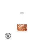 Pendentif fashion 1xe27 blanc / feuille caldera regx30x30cm