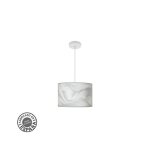 Pendentif fashion 1xe27 blanc / gris vague regx30x30cm