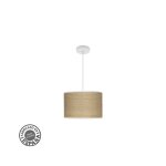 Pendentif fashion 1xe27 blanc / roseau clair regx30x30