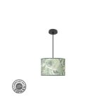 Pendentif fashion 1xe27 feuille noir / vert regx30x30cm
