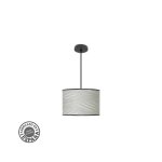 Pendentif fashion 1xe27 noir / gris groove regx30x30cm