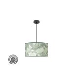 Pendentif fashion 2xe27 feuille noir / vert regx40x40cm c / diffuseur