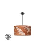 Pendentif fashion 3xe27 noir / feuille caldera regx50x50cm c / diffuseur