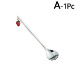 Pendentif a fruits en acier inoxydable, cuillres a remuer, cuillre a mlanger, caf, cuillre a dessert, ...