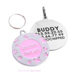 Pendentif en mtal personnalis a suspendre au collier de chien / chat, plaque signaltique anti - perte ...