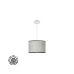 Pendentif mode 1xe27 blanc / gris groove regx30x30cm
