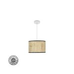 Pendentif mode 1xe27 blanc / roseau fonc� regx30x3
